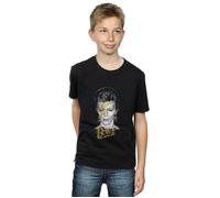 David Bowie Boys Aladdin Sane Gold Bolt T-Shirt Black 7-8 Years