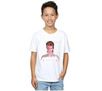 David Bowie Boy's Aladdin Sane Version T-Shirt in White | Size: 7-8 Years David Bowie White 7-8 Years