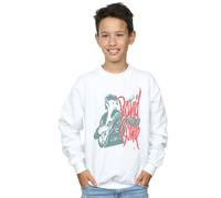 David Bowie Boy's Mono Guitar Sweatshirt in White | Size: 5-6 Years David Bowie White 5-6 Years