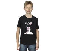 David Bowie Boy's Pink Flash T-Shirt in Black | Size: 5-6 Years David Bowie Black 5-6 Years