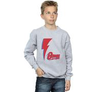 David Bowie Boy's Red Bolt Sweatshirt in Grey | Size: 7-8 Years David Bowie Grey 7-8 Years