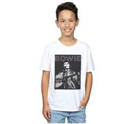 David Bowie Boy's Rock Poster T-Shirt in White | Size: 5-6 Years David Bowie White 5-6 Years