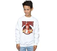 David Bowie Boy's Ziggy Stardust Sweatshirt in White | Size: 7-8 Years David Bowie White 7-8 Years