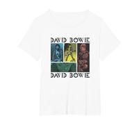 David Bowie - Collage T-Shirt, Women's Plus, White, 4X