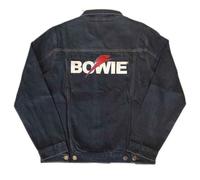 David Bowie Denim Jacket Flash Logo Aladdin Sane Official Unisex Denim Blue XL