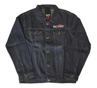 David Bowie Denim Jacket Flash Logo Official Unisex Denim Blue L