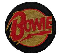 David Bowie Diamond Dogs Circle Logo Woven Patch in Black David Bowie Black