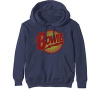David Bowie - Felpa # M Unisex Blue # Vintage Diamond Dogs Logo