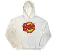 David Bowie - Felpa # Xl Unisex White # Vintage Diamond Dogs Logo