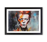 David Bowie Framed Print | A2 Black Framed Wall Art | Ready to Hang | Modern Nature Picture | Living Room Bedroom Lounge Office