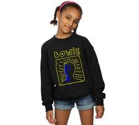 David Bowie Girl's 90s Frame Sweatshirt in Black | Size: 12-13 Years David Bowie Black 12-13 Years