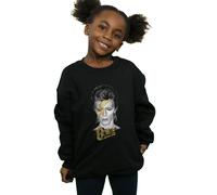 David Bowie Girl's Aladdin Sane Gold Bolt Sweatshirt in Black | Size: 7-8 Years David Bowie Black 7-8 Years