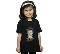 David Bowie Girls Aladdin Sane Gold Bolt T-Shirt Black 5-6 Years