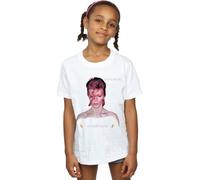 David Bowie Girl's My Love For You Cotton T-Shirt in White | Size: 12-13 Years David Bowie White 12-13 Years