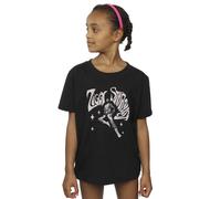 David Bowie Girl's Ziggy Pose Cotton T-Shirt in Black | Size: 5-6 Years David Bowie Black 5-6 Years