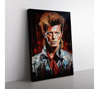 David Bowie Hard Edge Painting Art Canvas Wall Art Print 30x20 Inch