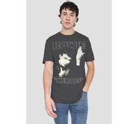 David Bowie Heroes Cover-Adult Heather, Black in Charcoal | Size: Medium David Bowie Charcoal M