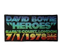 Rock Off officially licensed products David Bowie Heroes Earls Court Woven Patch Accessory Size