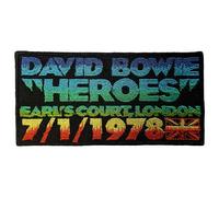 David Bowie Heroes Earls Court Woven Patch in Black David Bowie Black