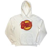 David Bowie Hoodie Vintage Diamond Dogs Logo new Official Unisex White Pullover