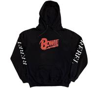 David Bowie Rebel Rebel Hoodie in Black | Size: XL David Bowie Black XL