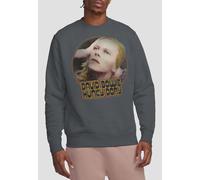 David Bowie Hunky Dory Circle Crew Sweatshirt, Charcoal | Size: Small David Bowie Charcoal S