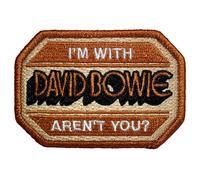 David Bowie Im With Aren't You? Woven Patch in Brown David Bowie Brown