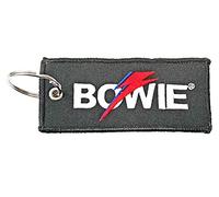 David Bowie Keyring Keychain Patch Flash Logo Official Black""