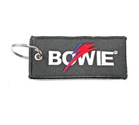 David Bowie Keyring Keychain Patch Flash Logo Official Black""