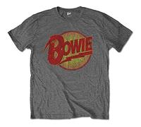 David Bowie Kids T Shirt Diamond Dogs Logo Official Charcoal Grey (Ages 3-14yrs) M