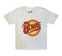 David Bowie Kids T Shirt Vintage Diamond Dogs Logo Official Grey Ages 3-14yrs
