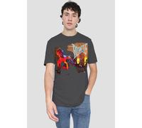 David Bowie Lets Dance-Adult Heather, Black in Charcoal | Size: 2XL David Bowie Charcoal 2XL