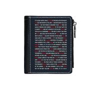 (David Bowie - Life On Mars_151) Men's Women PU Leather Wallets Compact Bifold with Zipper & Multiple Card Coins Slots Black Stylish Durable Graphic Design Print for Girl Boys