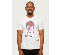 David Bowie Men's Aladdin Sane Album Cover T-Shirt in White | Size: Medium David Bowie White M