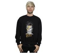 David Bowie Men's Aladdin Sane Gold Bolt Sweatshirt in Black | Size: Large David Bowie Black L