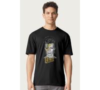 David Bowie Men's Aladdin Sane Golden Lightning Bolt T-Shirt in Black | Size: Medium David Bowie Black M