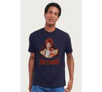 David Bowie Men's As Ziggy Stardust T-Shirt in Navy | Size: Medium David Bowie Navy M