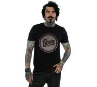 David Bowie Men's Circle Logo T-Shirt in Black | Size: XL David Bowie Black XL