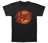 David Bowie Men's Diamond Dogs Vintage Logo T-Shirt in Black | Size: Medium David Bowie Black M
