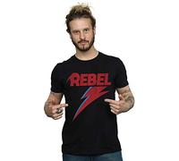 David Bowie Men's Distressed Rebel T-Shirt Black XX-Large