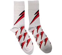 David Bowie Men's Flash Ankle Socks in White | Size: 4-7 David Bowie White 4-7