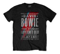 David Bowie Men's Hammersmith Odeon T-Shirt in Black | Size: Medium David Bowie Black M