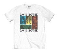 David Bowie Men's Mick Rock Collage T-Shirt in White | Size: 2XL David Bowie White 2XL