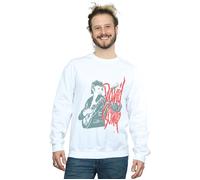 David Bowie Men's Mono Guitar Sweatshirt in White | Size: 5XL David Bowie White 5XL