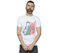 David Bowie Men's Mono Guitar T-Shirt in White | Size: 3XL David Bowie White 3XL