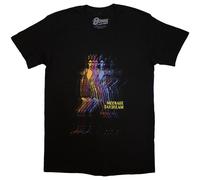 David Bowie Men's Moonage Multi Davids T-Shirt in Black | Size: Large David Bowie Black L