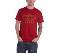David Bowie Men's Pheonix Festival Back Print Cotton T-Shirt in Red | Size: XL David Bowie Red XL