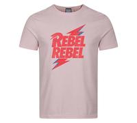 David Bowie Men's Rebel Rebel T-Shirt in Pink | Size: Medium David Bowie Pink M