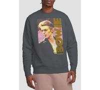 David Bowie Men's Smallokin Crew Sweatshirt, Charcoal | Size: Small David Bowie Charcoal S