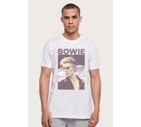 David Bowie Men's Smoking Portrait T-Shirt in White | Size: 2XL David Bowie White 2XL